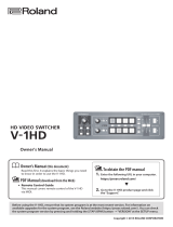 Roland V-1HD Owner's manual