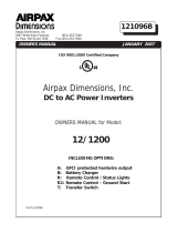 Airpax Dimensions 12 Owner's manual
