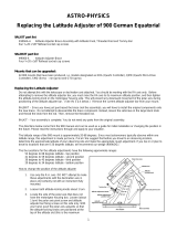 ASTRO-PHYSICS 900 German Equatorial Quick start guide