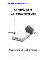 Aristel CTM3000 Programming &  Operating Manual