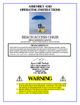 Aqua Creek Beach Access Chair Assembly And Operating Instructions Manual