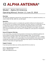 Alpha Antenna DX Operating instructions
