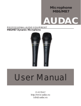AUDAC M86_87 User manual