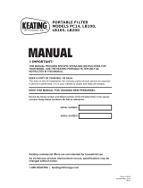 Keating Portable Filter Owner's manual