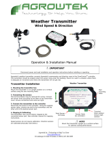 Agrowtek GrowControl Weather Transmitter Operation & Installation Manual