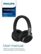 Philips TAH9505 Noise Cancelling Wireless Over Ear Headphones User manual