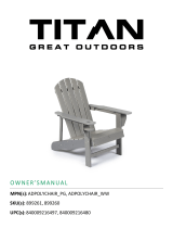 Titan Everwood Hilltop Adirondack Chair User manual