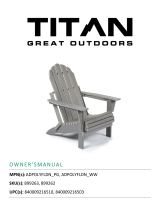 Titan Everwood Hilltop Adirondack Folding Chair User manual