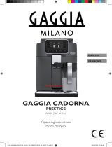 Gaggia Cadorna Prestige Owner's manual