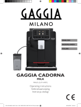 Gaggia Cadorna Milk Owner's manual