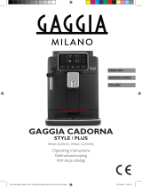 Gaggia Cadorna Style Owner's manual