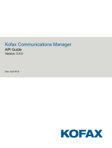 Kofax Communications Manager 5.4.0 User guide