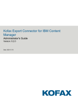 Kofax Export Connector 8.2.0 for IBM Content Manager Operating instructions