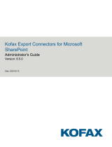 Kofax Export Connector 8.5.0 for Microsoft SharePoint Operating instructions