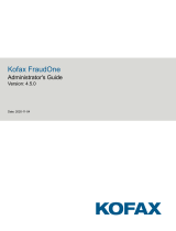 Kofax FraudOne 4.5.0 Operating instructions