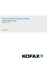 Kofax Invoice Processing Agility 1.1.0 Operating instructions