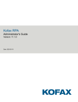 Kofax RPA 11.1.0 Operating instructions