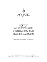 Aquatic 7236DMIN Owner's manual
