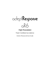 Audience adeptResponse aR6 Owner's Manual And User's Manual