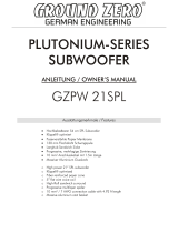 AROUND ZERO PLUTONIUM SERIES GZPW 21SPL Owner's manual