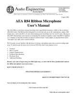 Audio Engineering Associates AEA R84 User manual