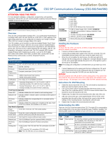 AMX CSG SIP Communications Gateway 544/580 Installation guide