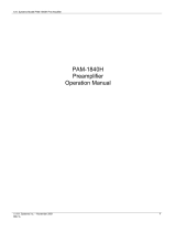 A.H. Systems PAM-1840H Operating instructions