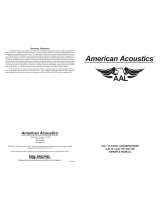 American Acoustics AAL18 Owner's manual