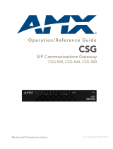 AMX CSG-544 Operation/Reference Manual