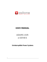 Adams e-AVR series User manual