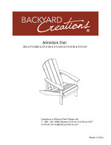 Backyard Creations 273-0095 User manual