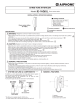 Aiphone IE-1AD(U) Installation & Operation Manual