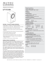 Altec Lansing Professional LF115-8A Dimensions
