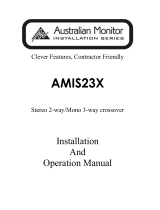 AUSTRALIAN MONITOR AMIS23X Operating instructions