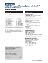 Advantech MIC-7420 Startup Manual