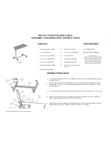 AmFab TILT TOP OVER BED TABLE Assembly and Operating Instructions