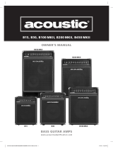 Acoustic B100 Owner's manual