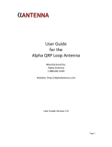 Alpha Antenna Alpha QRP Loop Antenna User manual