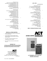 ACT TechnologyACT1000 - ACCESS CONTROL UNIT - INSTALLERS