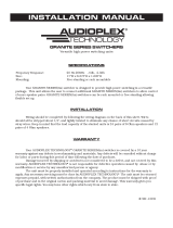 Audioplex GRANITE SERIES Installation guide