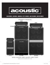 Acoustic B115 Owner's manual