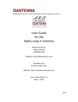 Alpha Antenna Alpha Loop Jr User manual