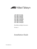 Allied Telesis AT-MC102XL Installation guide