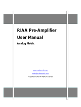 Analog Metric RIAA User manual