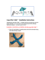 Aqua-Rita Table Installation guide