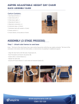 Aspire ADJUSTABLE HEIGHT DAY CHAIR Quick Assembly Manual