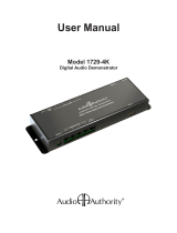 Audio Authority 1729-4K User manual