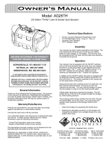 AG SPRAY AG25TH Owner's manual