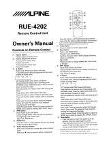 Alpine RUE-4202 Owner's manual