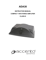 Accento Dynamica ADA30 User manual